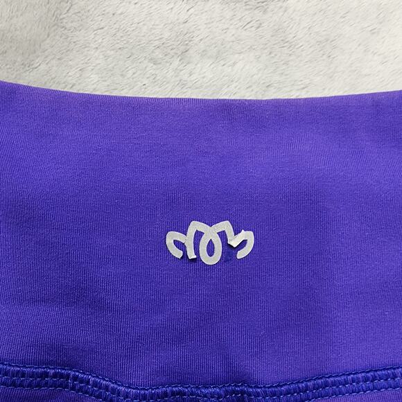 Maurices in Motions Leggings Womens L Purple Capri Ruched Tie Hem Pull On Yoga - Picture 3 of 9